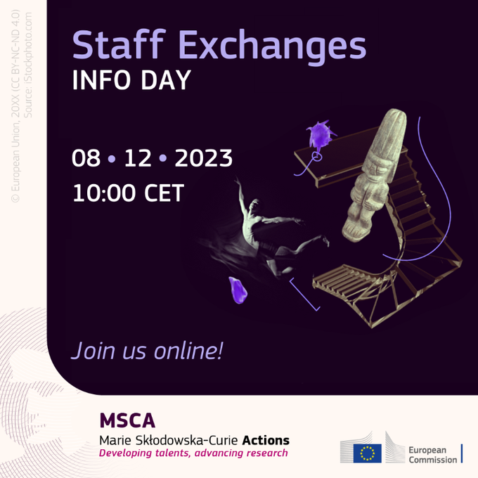 Promotional image of Marie Skłodowska-Curie Actions Staff Exchanges Info Session