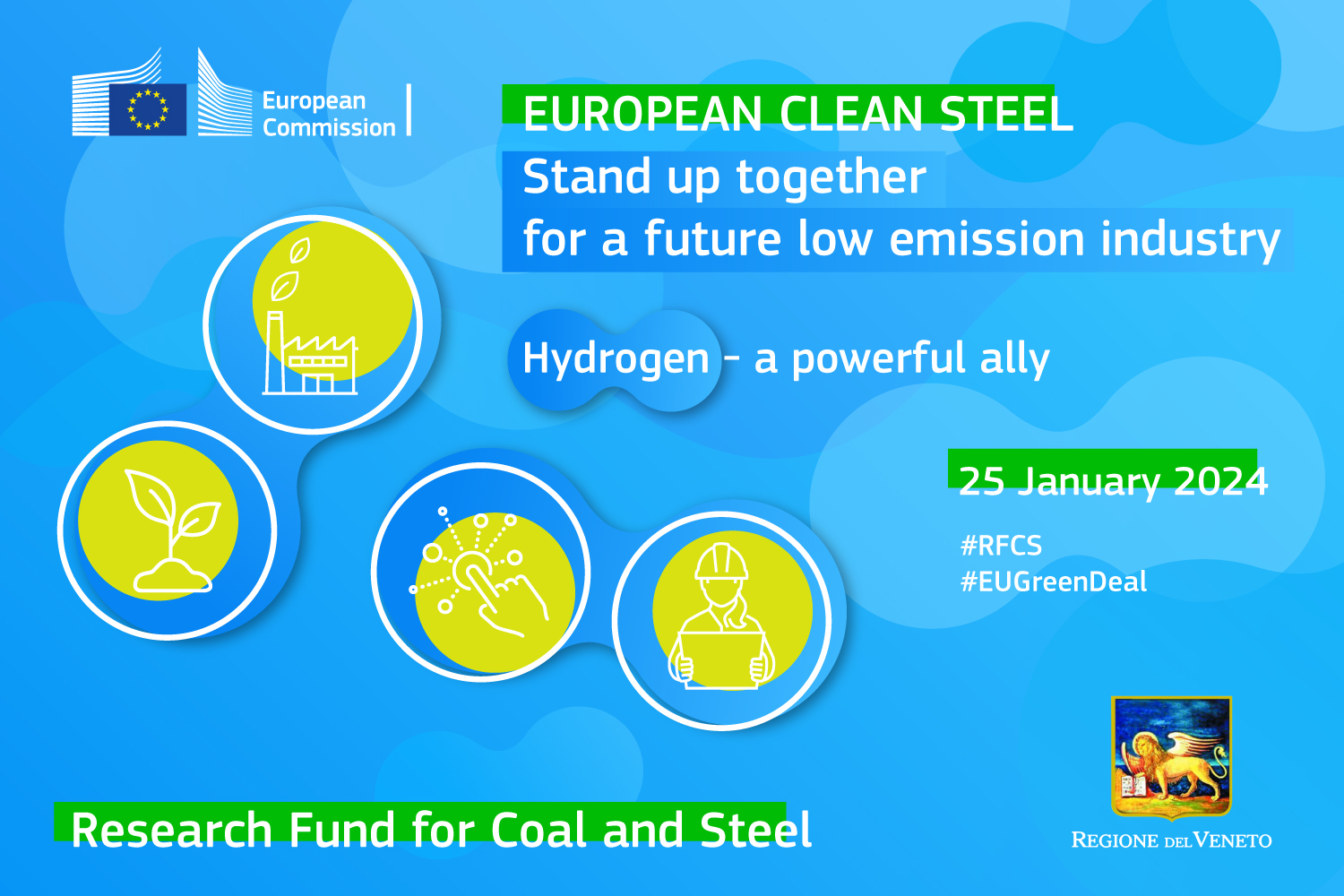 Abstract visual for the European Clean Steel event