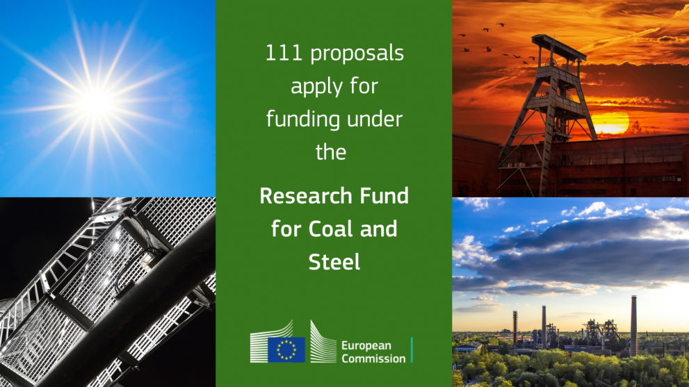 111 project proposals applying for funding under the Research Fund for Coal and Steel (RFCS) 