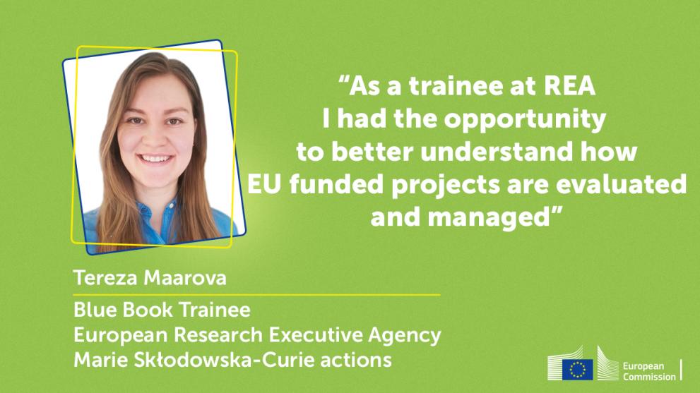 Trainee quote about her experience at the European Research Executive Agency