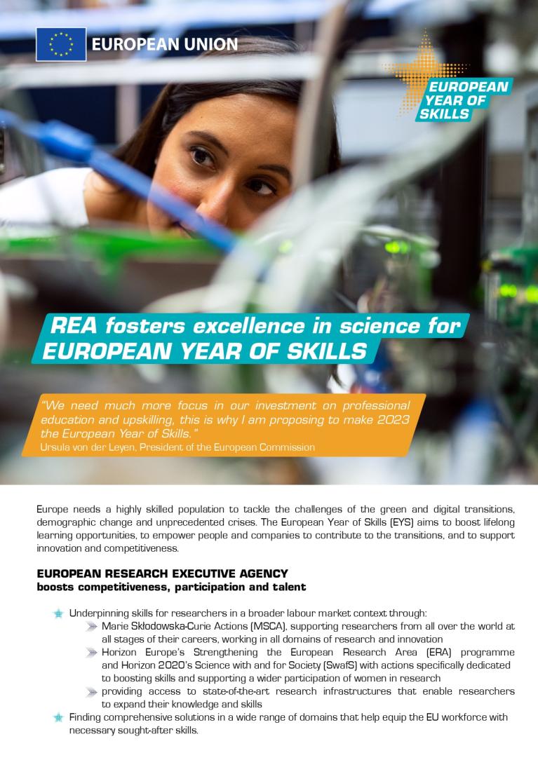 REA fosters excellence in science for European Year of Skills