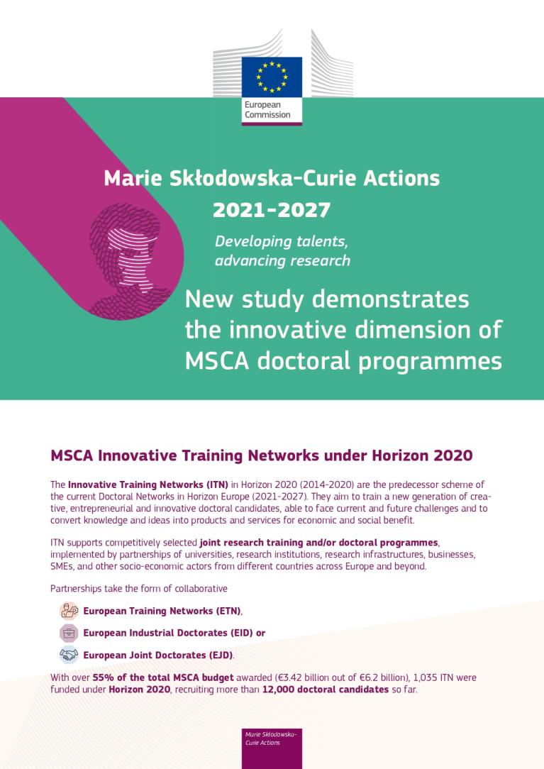 Cover for the "Marie Skłodowska-Curie Actions 2021-2027" publications